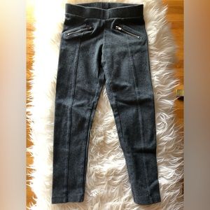 Old navy charcoal grey fake zip leggings